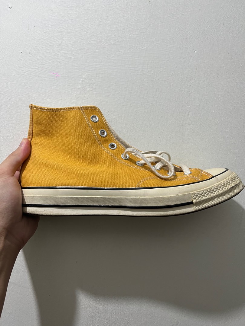 Mustard high top top converse