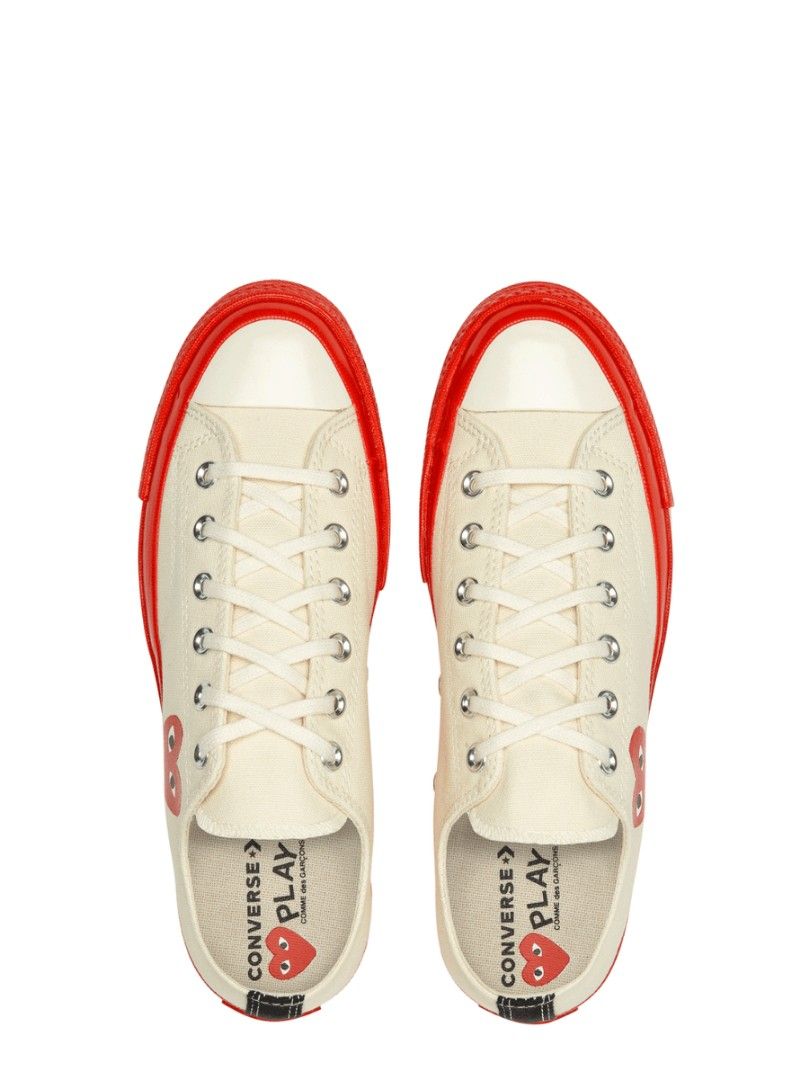FINAL SALE BNIB Converse x PLAY Comme des Garcons Chuck 70 Low Top Luxury Sneakers Footwear on Carousell