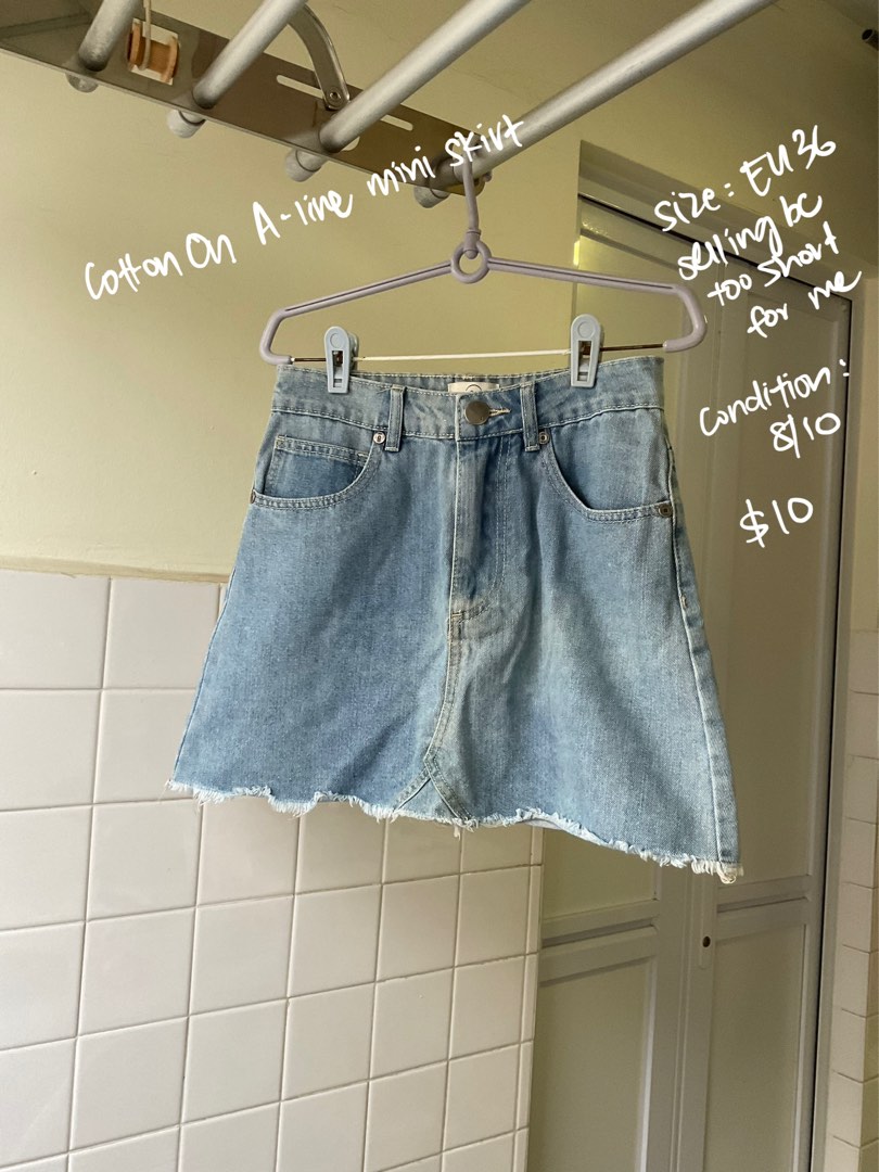 A line mini sales skirt cotton on