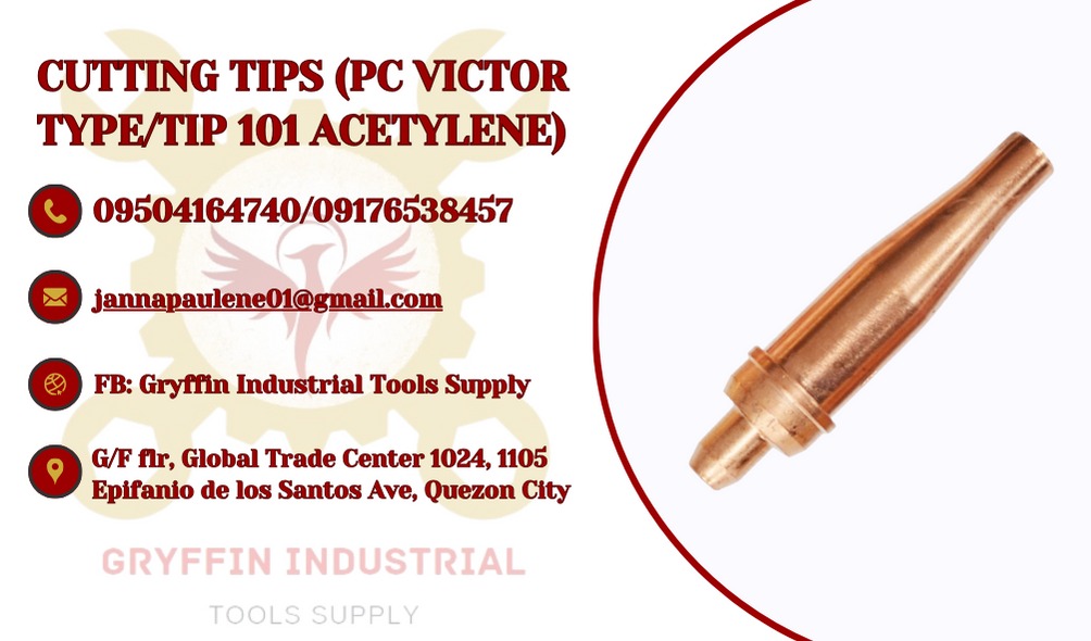 CUTTING TIPS (PC VICTOR TYPE/TIP 101 ACETYLENE) SIZES 1, 2, 3