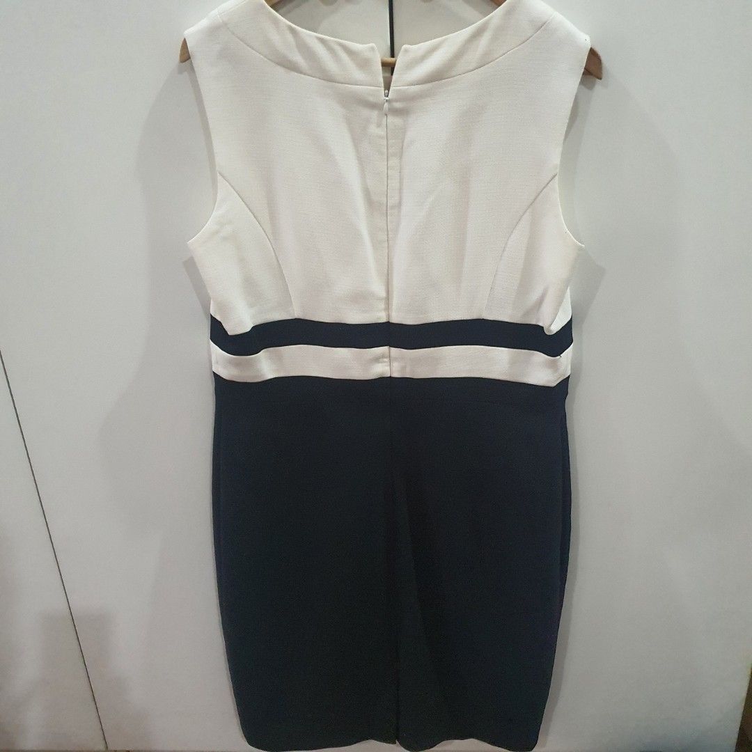 Debenhams black and white dress hotsell