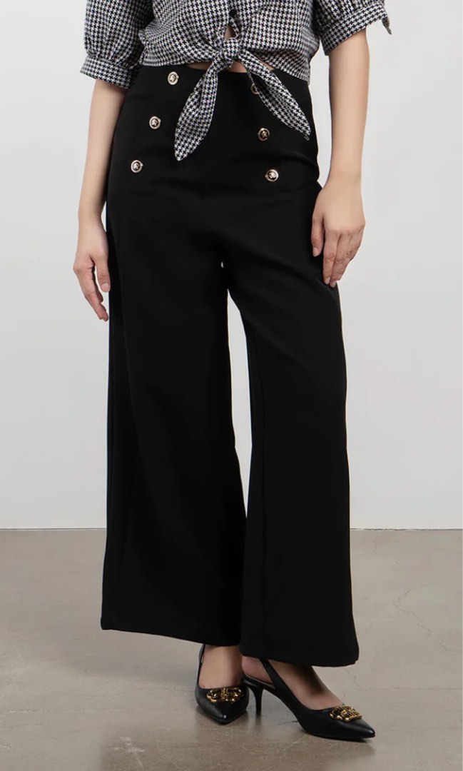 dicariii urban &co buttons detail cullotes - black, Fesyen Wanita ...