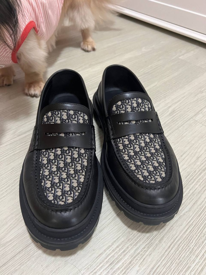 CD EXPLORER LOAFER BLACK EMBROIDED CALFSKIN