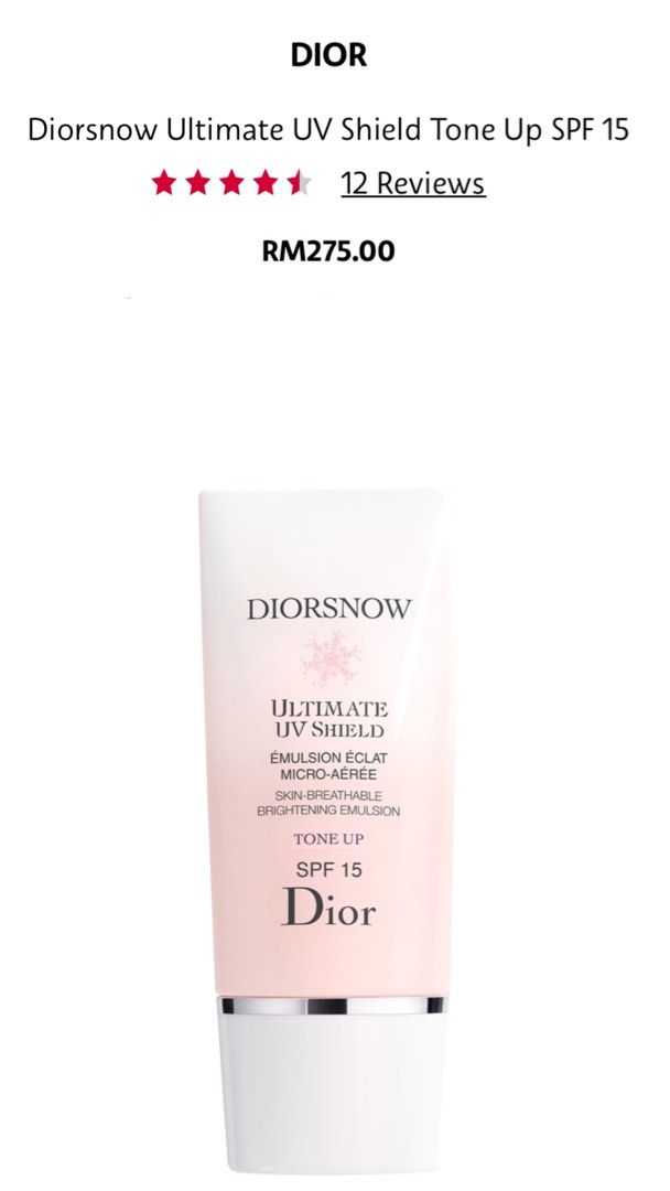 Diorsnow Ultimate UV Shield Tone Up: Tinted Brightening Emulsion