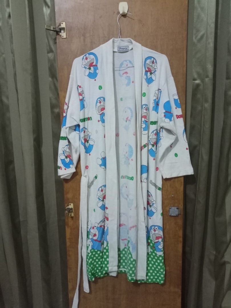 Doraemon Bathrobe Fesyen Wanita Pakaian Wanita Lainnya Di Carousell 