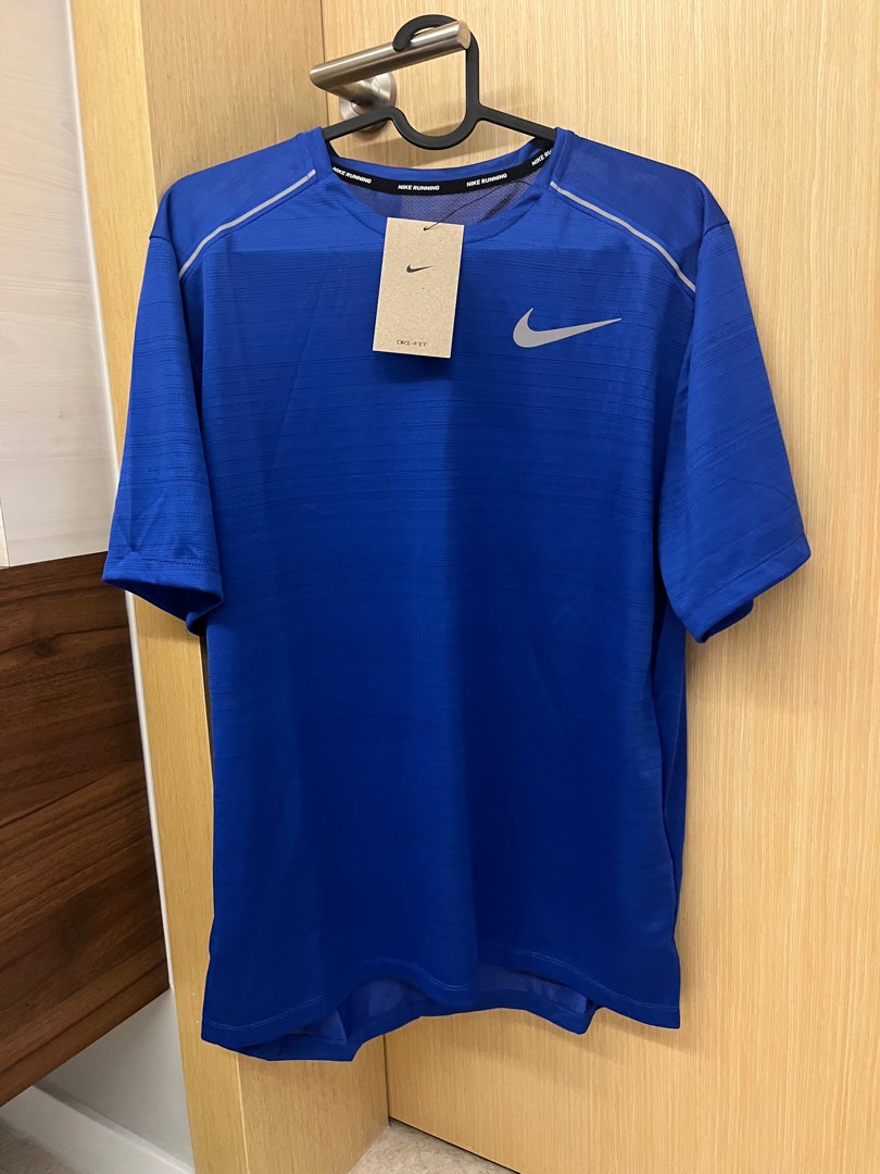 blue nike miler t shirt