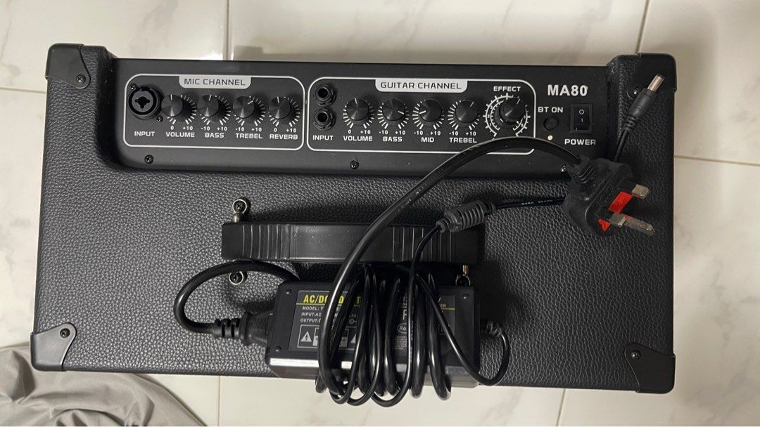 Erik MA80 guitar amp with mic input, Hobbies & Toys, Music & Media