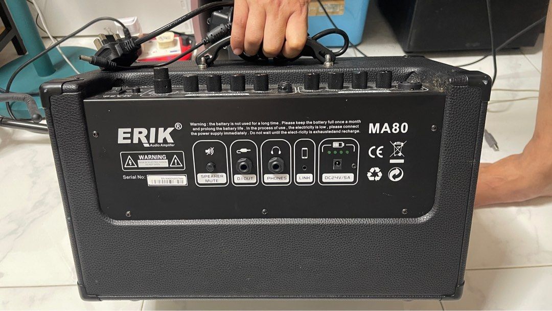 Erik MA80 guitar amp with mic input, Hobbies & Toys, Music & Media