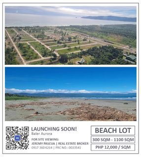 FOR SALE BEACH LOT FOR SALE IN BALER AURORA - LAUNCHING SOON
