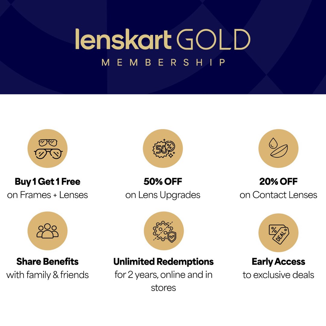 [FREE] Lenskart Gold Membership (save 40 on the membership + enjoy the
