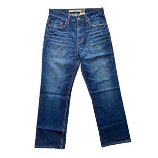 GAP Denim Wide Fit / Baggy Straight Blue Wash Faded Jeans (31)