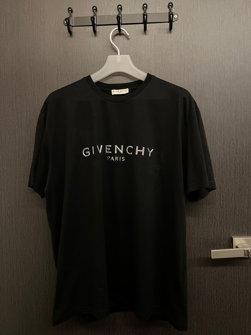 Givenchy metallic logo tee t shirt balenciaga burberry Men s