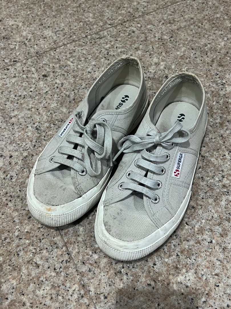 Grey superga sneakers hot sale