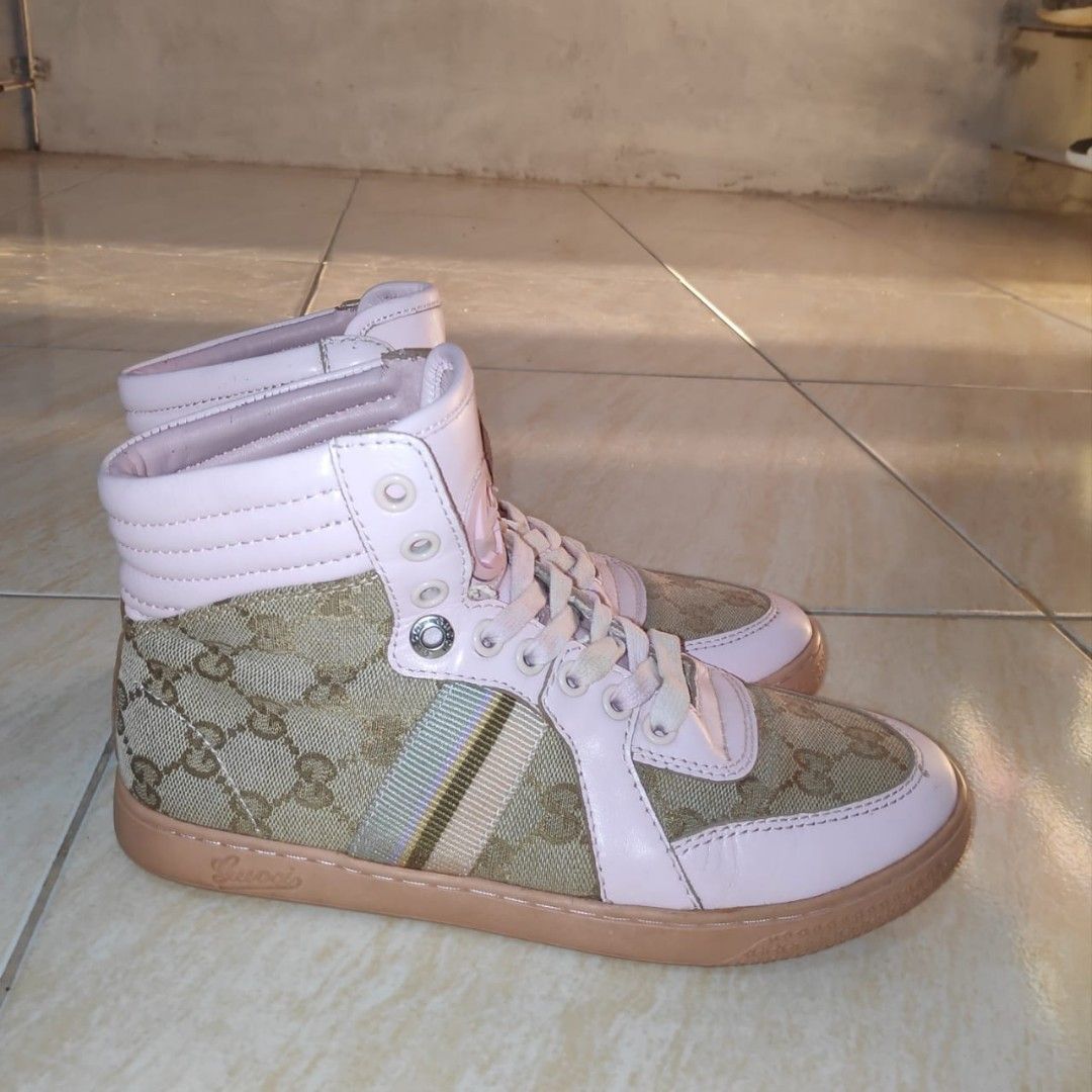Hightop Boots Sepatu Boots Gucci Gucci Neon High Top Sneakers Made