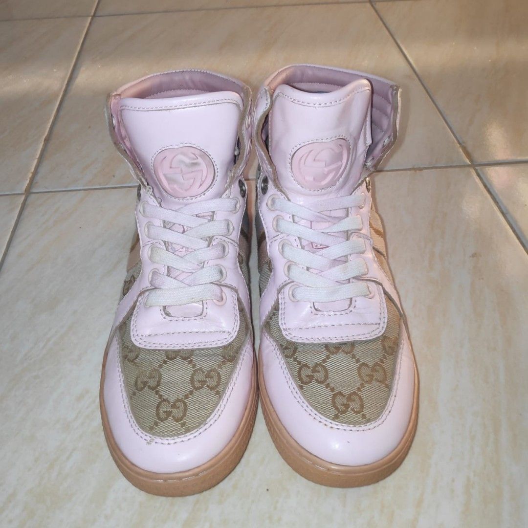 Gucci Neon high top sneakers made in Italy for women original