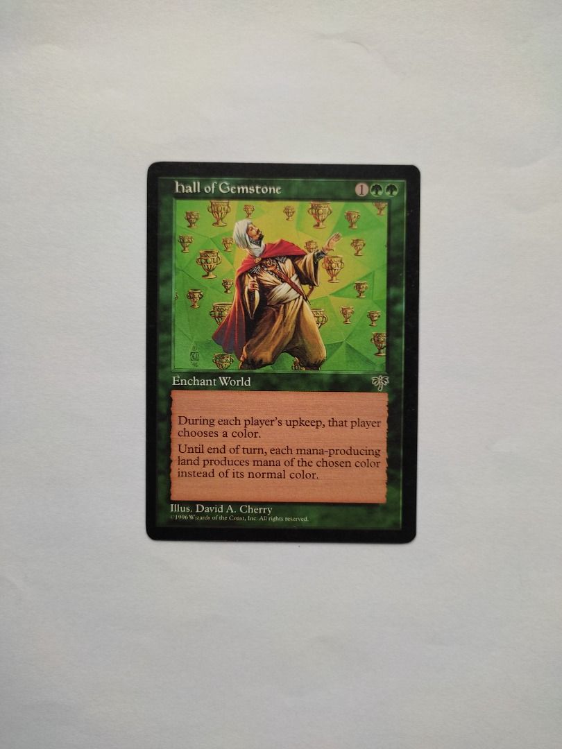 Hall of Gemstone - Magic the Gathering (mtg) (Category: Raw Singles) located in Manila. Submitted by dave.muteki (Listing ID 1265373355, Image 1). Description: Hall of Gemstone (Mirage) Near Mint condition Actual pics posted 1 pc. only.