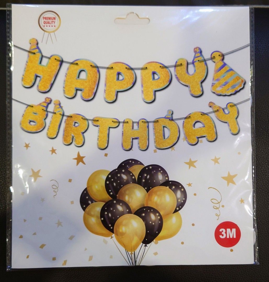 Happy Birthday Banner – Wiederverwendbarer Stoff-Banner Für Partys & Dekoration (1,8 M)