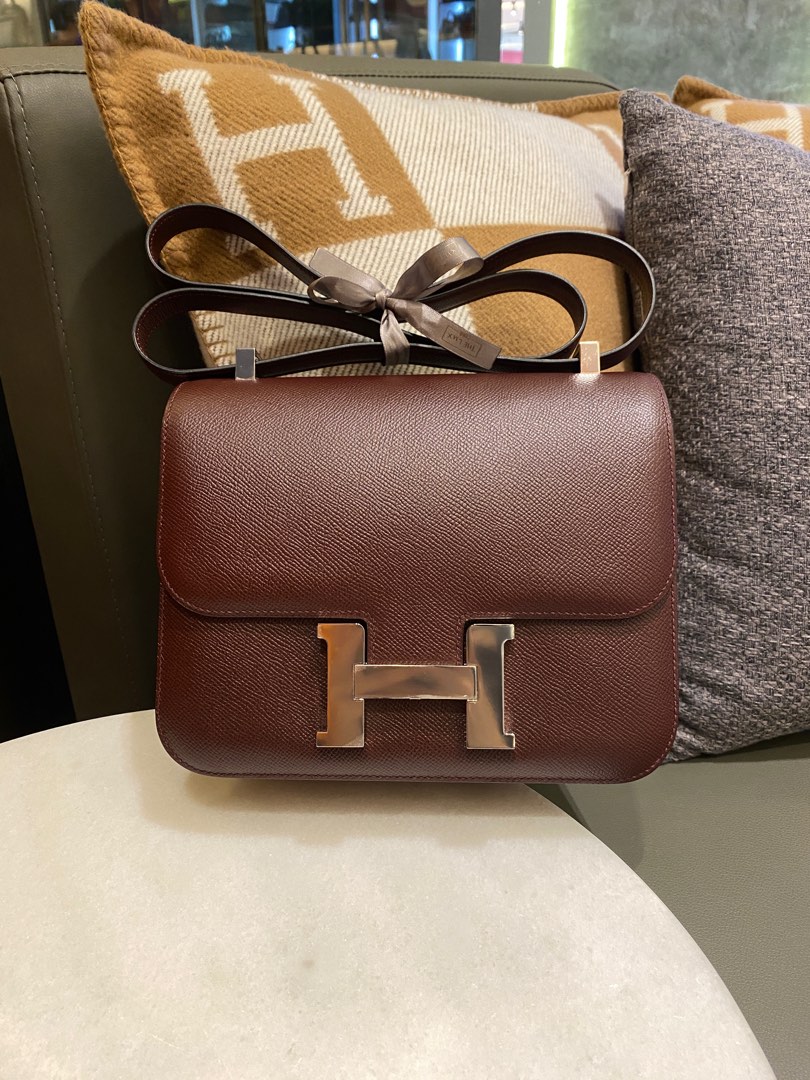 Hermes Constance 24 in Bordeaux Epsom PHW Luxury Bags