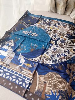 全新Hermes Le Premier Chant scarf 90絲巾64200167435650110