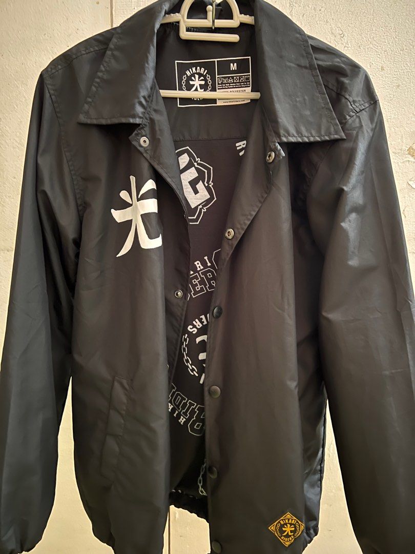 Hikari Kanji Coach Jacket, Men's Fashion, Coats, Jackets and Outerwear ...