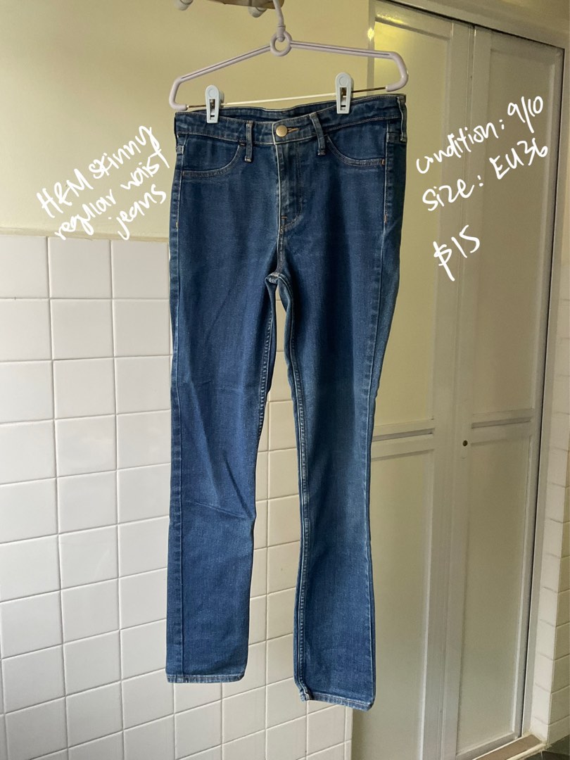 H M skinny regular waist jeans Women s Fashion Bottoms Jeans