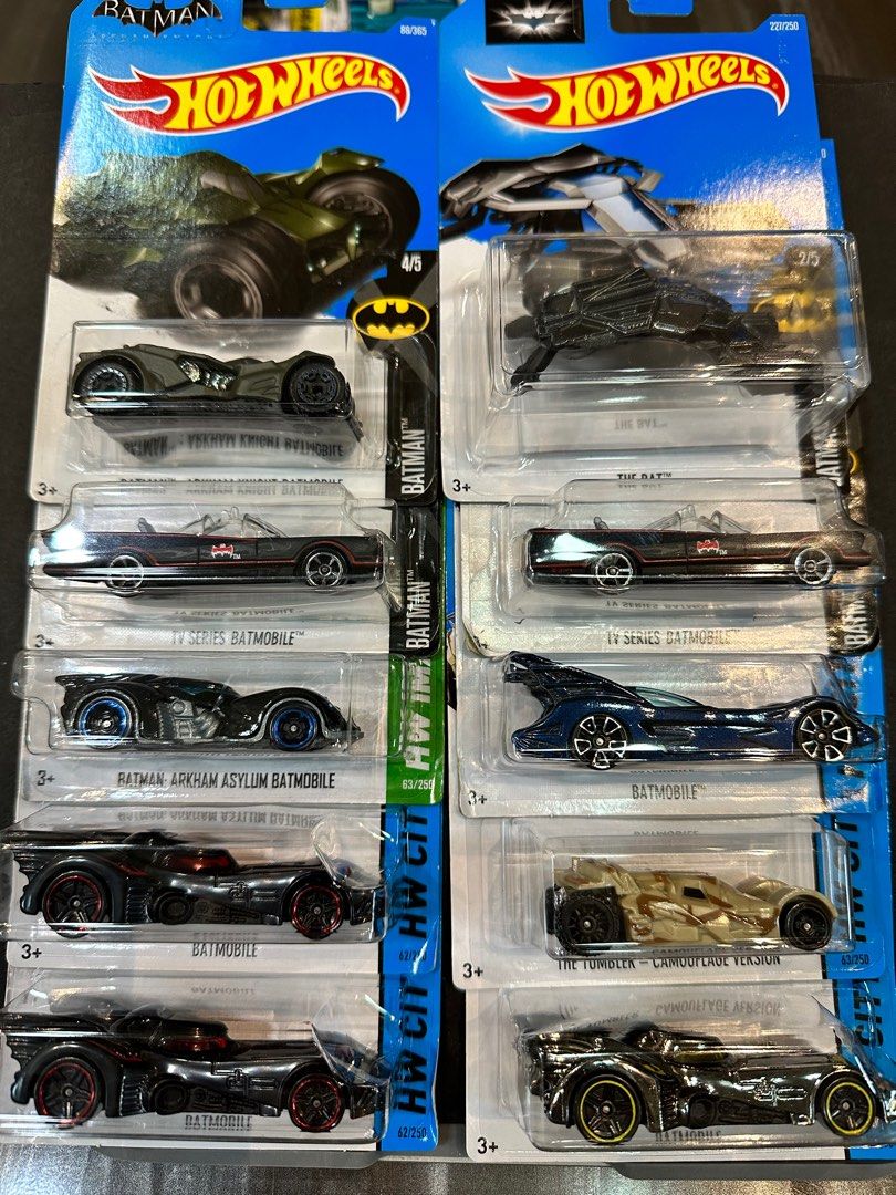 Hotwheels Batman Lot of 10 cars