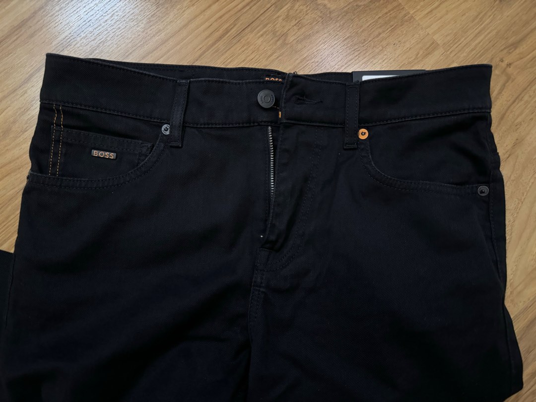 Hugo Boss Orange Delaware Slim Fit Jeans Black Men s Fashion