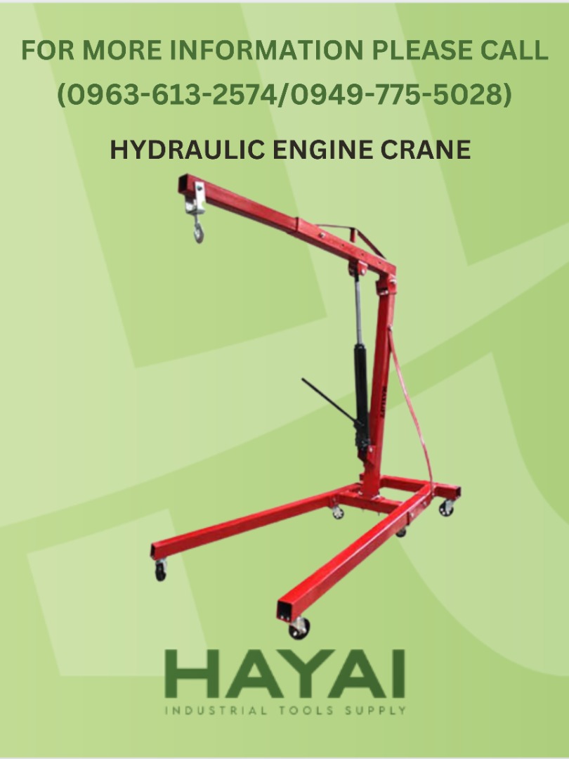 HYDRAULIC ENGINE CRANE, Commercial & Industrial, Construction Tools