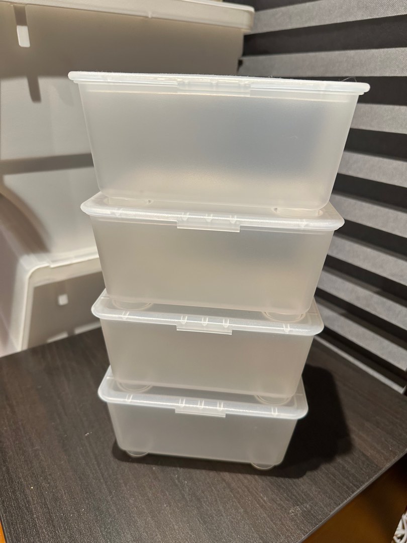 Ikea Glis boxes with lid, Furniture & Home Living, Home Improvement