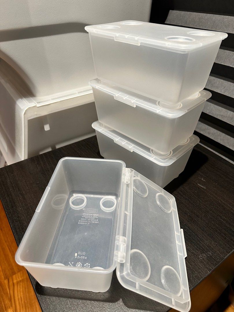Ikea Glis boxes with lid, Furniture & Home Living, Home Improvement