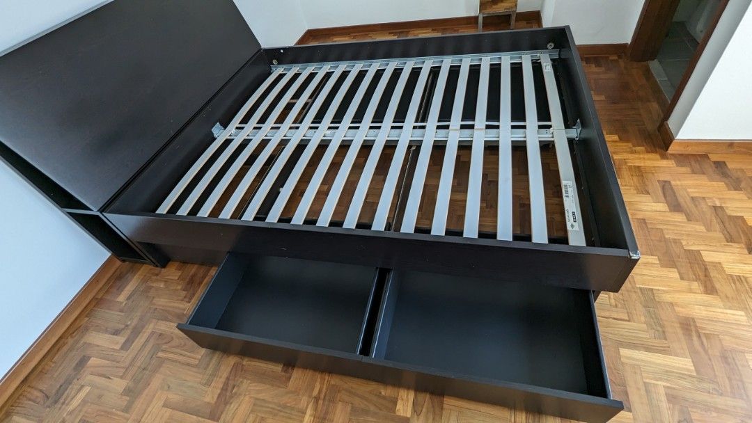 IKEA Oppdal Bed Queen Size w/ Headboard, Furniture & Home Living