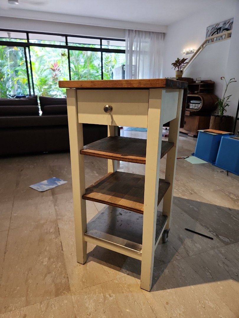 IKEA Floating Bench Shelf Butchers Block