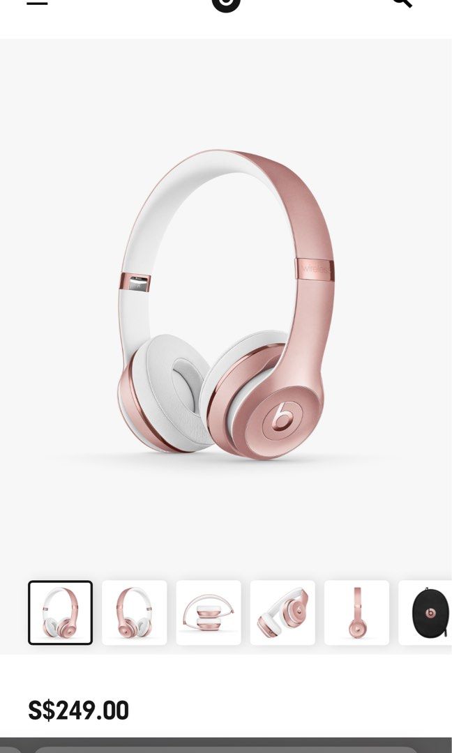 Beats Solo3 Wireless Headphones - Rose Gold - Apple