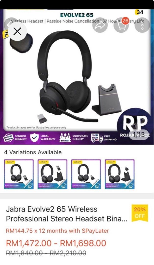 Jabra Evolve2 65 wireless business headphones review