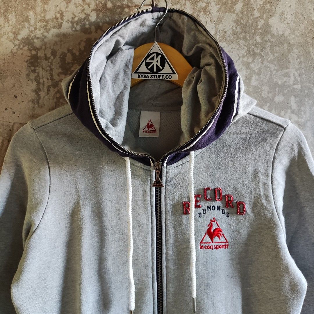 Jaket Full Zipper Hoodie Le Coq Sportif Logo Towel