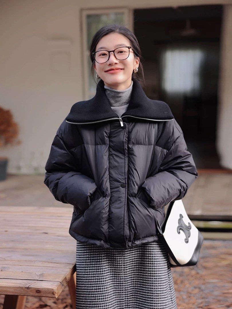 Puffer jacket on sale with collar