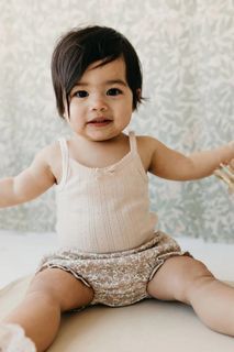 Jamie Kay Organic Cotton Pointelle Singlet Bodysuit - Berry Cloud toddler baby girl off white ivory beige cream sleeveless onesie romper