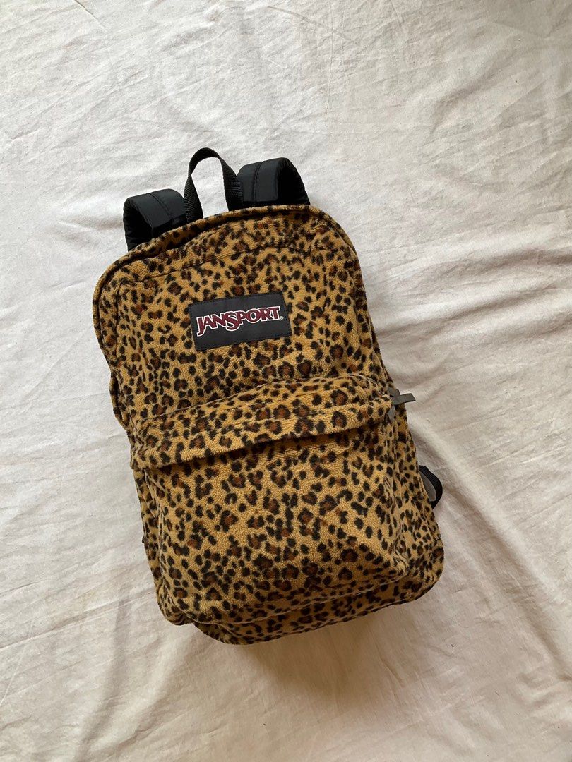 Jansport Highstack Velvet Leopard Backpack Fesyen Pria Tas