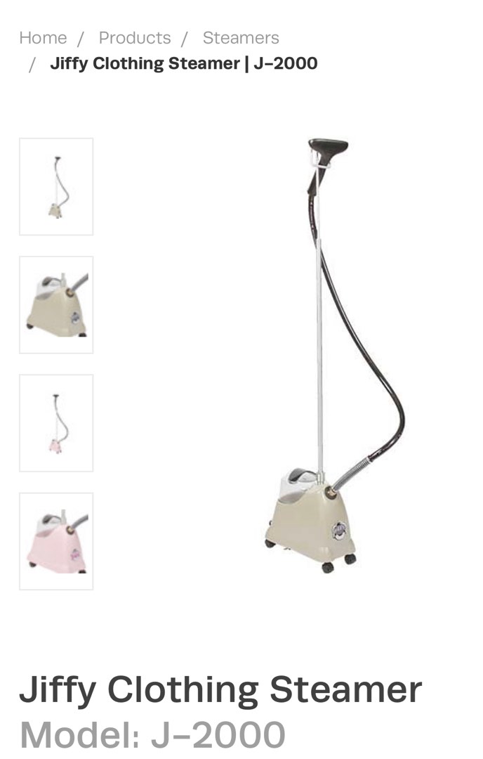 Jiffy clothes steamer, TV & Home Appliances, Irons & Steamers on Carousell