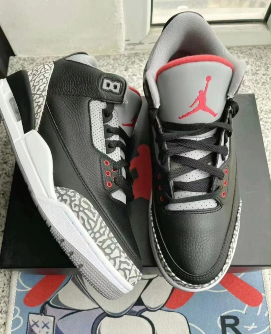 Jordan Air Jordan 3 retro black cement Men s Fashion Footwear