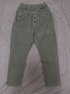 KAPITAL | Thin Canvas Sarouel Nouvelle Pants (Khaki)