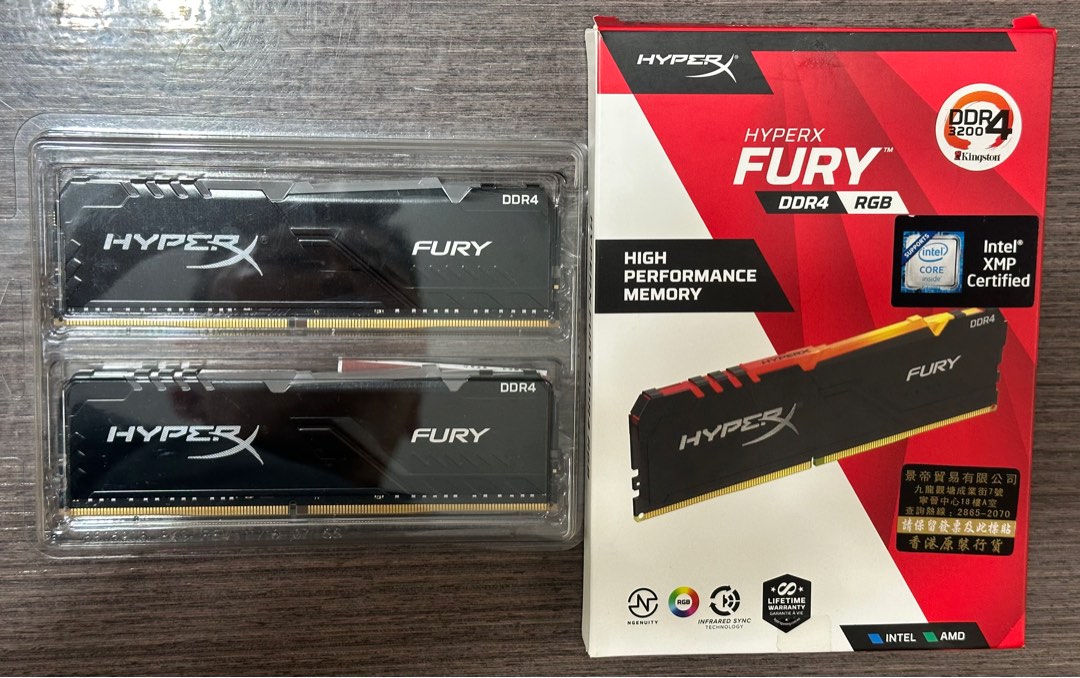 Kingston Hyper Fury DDR4 3200 8x2 RGB, 電腦＆科技, 桌上電腦 - Carousell