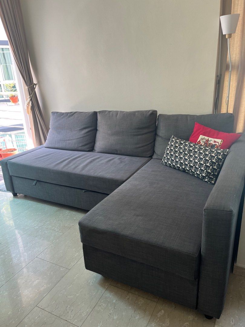 L shape IKEA Sofa Bed with storage Feiheten, Furniture & Home Living