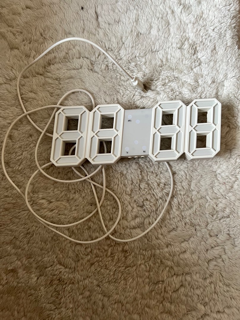 LED Digital Clock Aesthetic, Furniture & Home Living, Home Decor