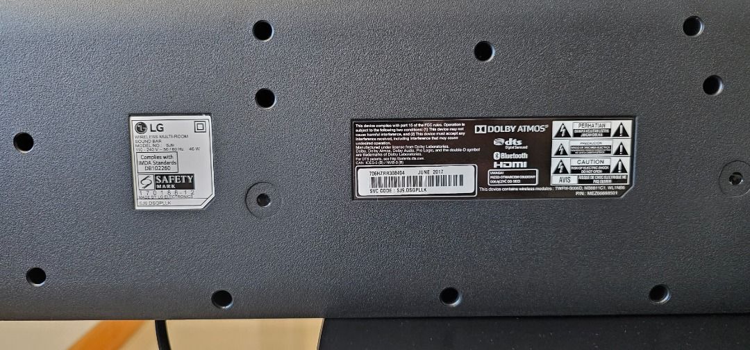 Lg j9 soundbar best sale