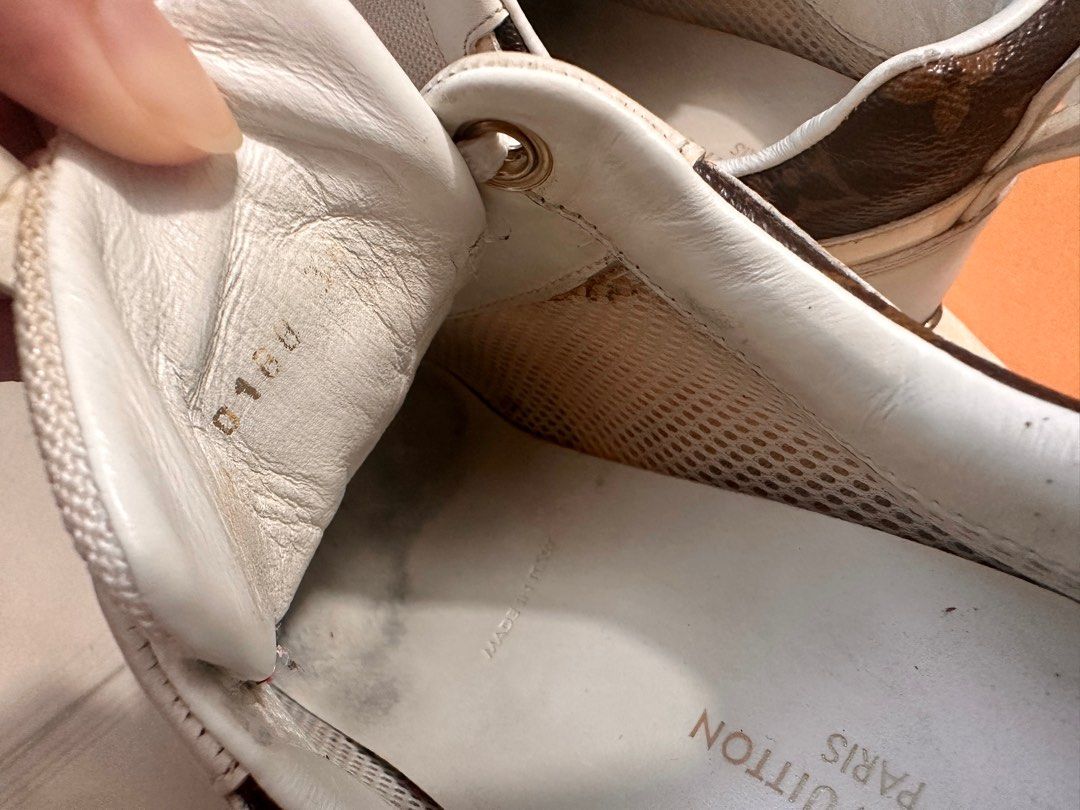 Louis Vuitton White Mesh, Leather and Monogram Canvas Run Away Sneakers  Size 36 Louis Vuitton