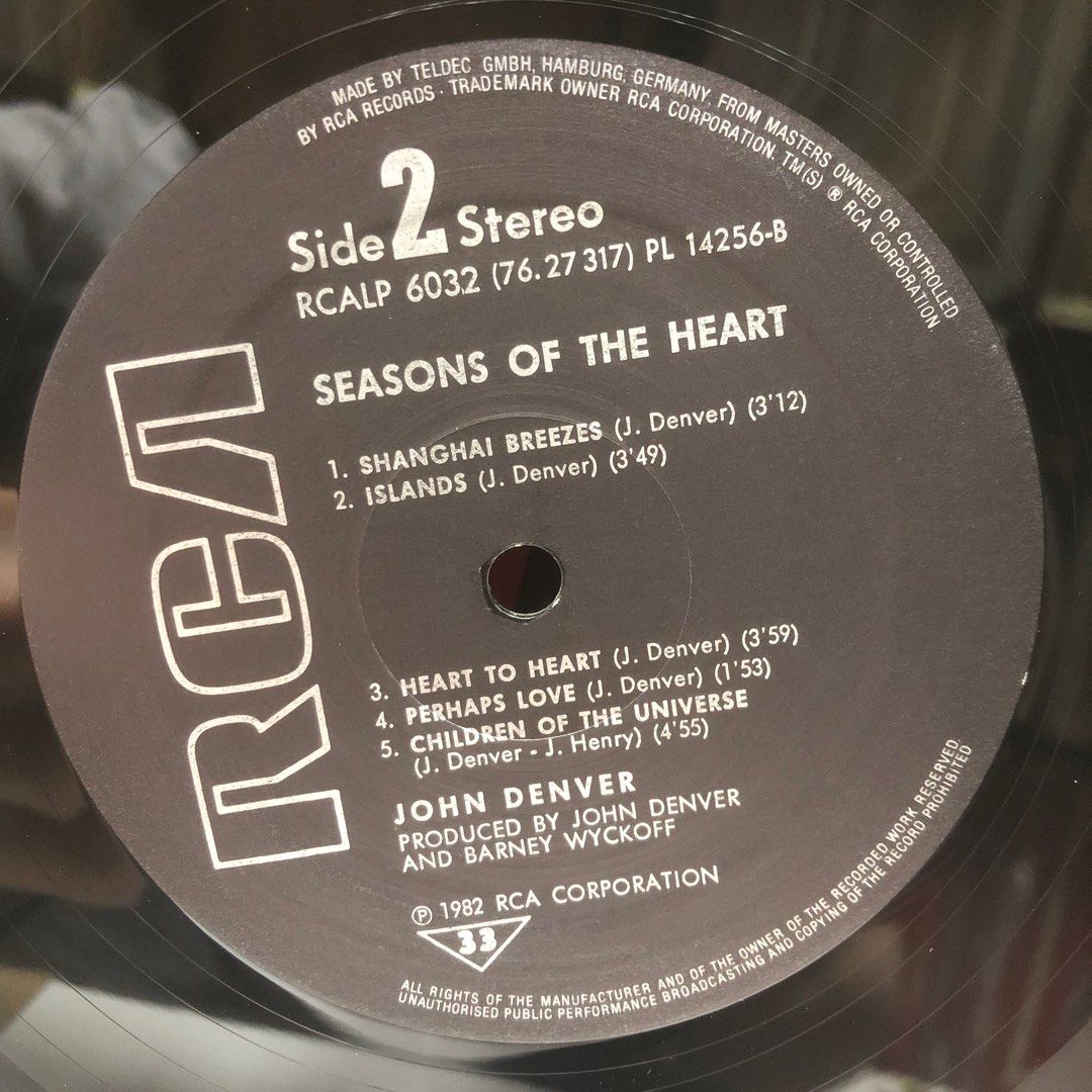 LP pop : John Denver - Seasons of the Hearts ( including Perhaps