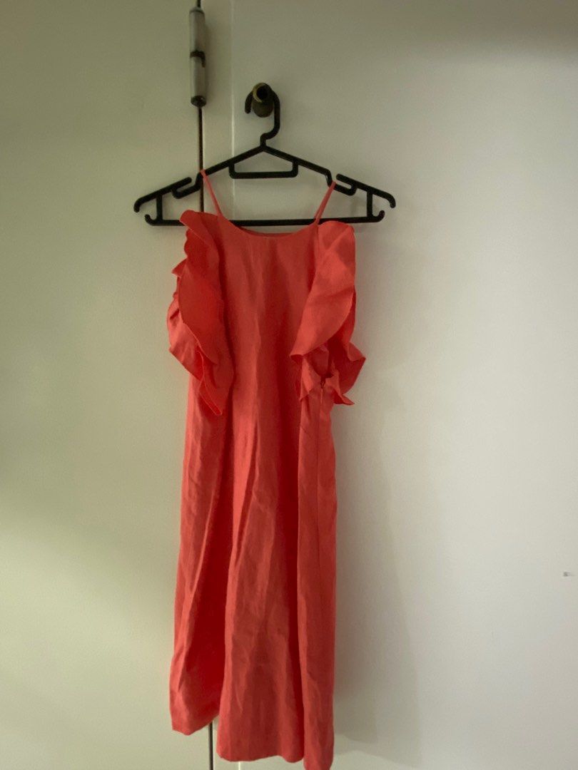Mango coral dress clearance