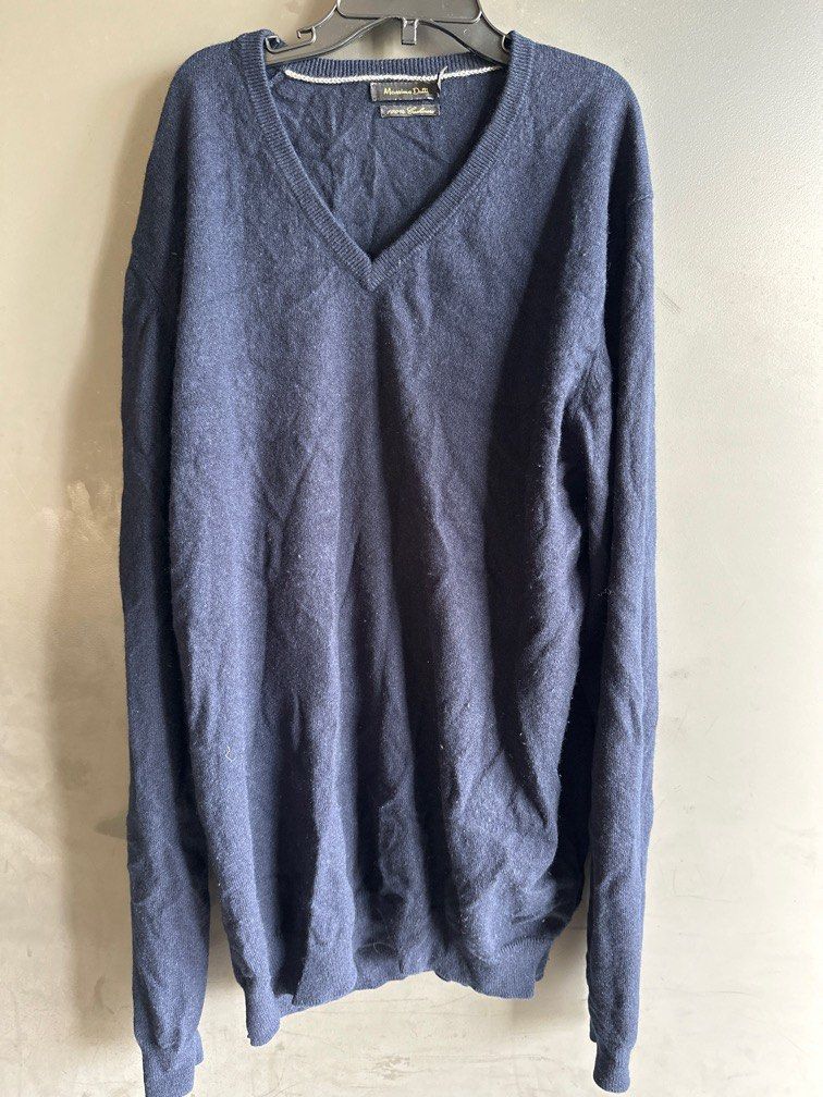Massimo Dutti V Neck 100 Cashmere Jumper Sweater