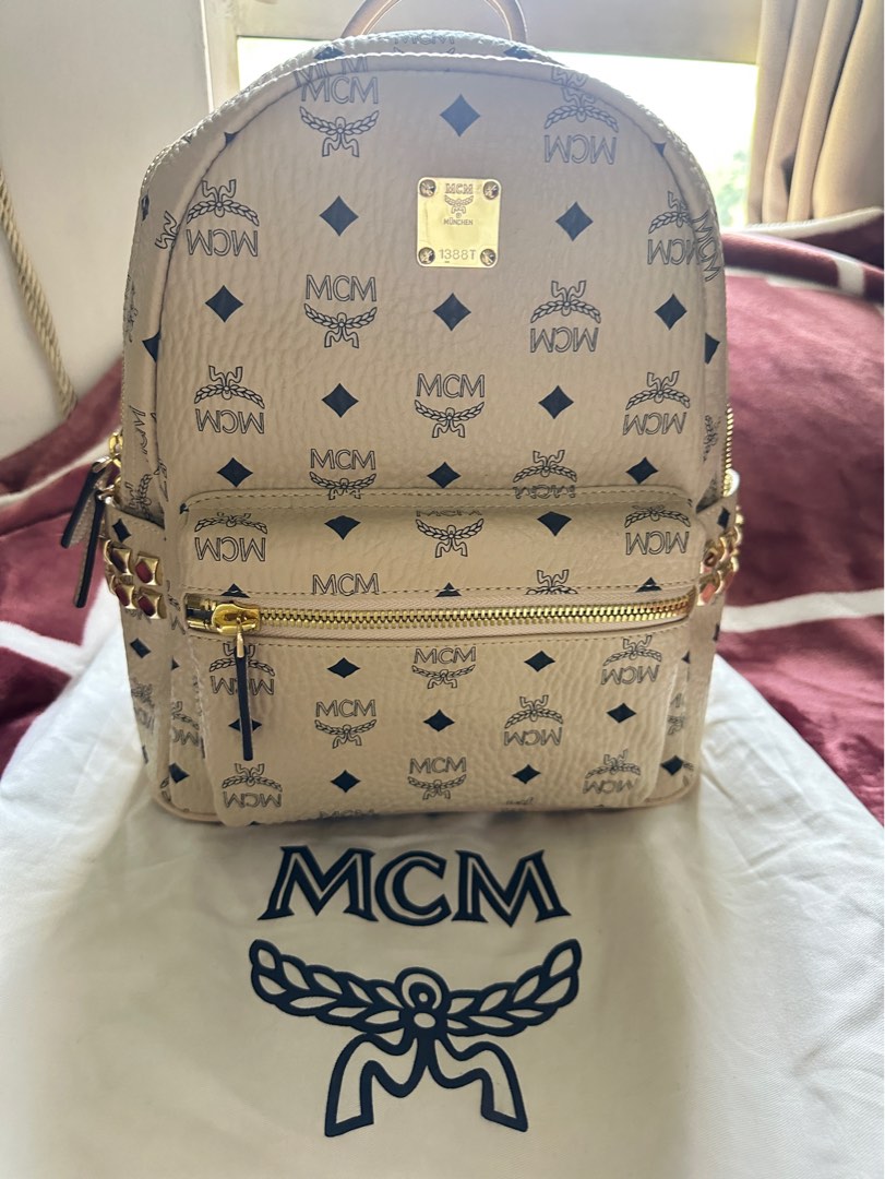 Mcm beige new arrivals backpack